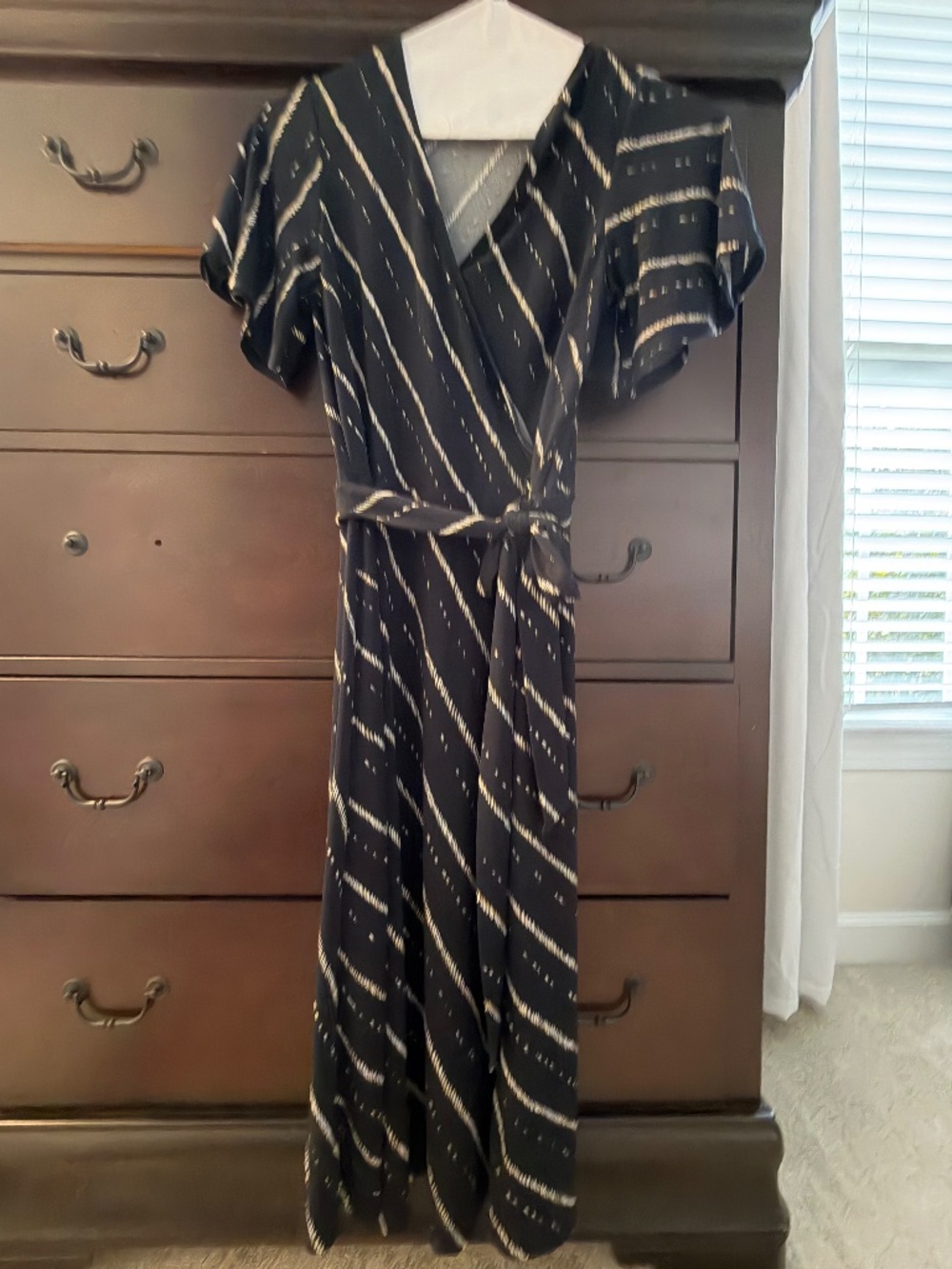 H&M Faux Wrap Dress Midi Length